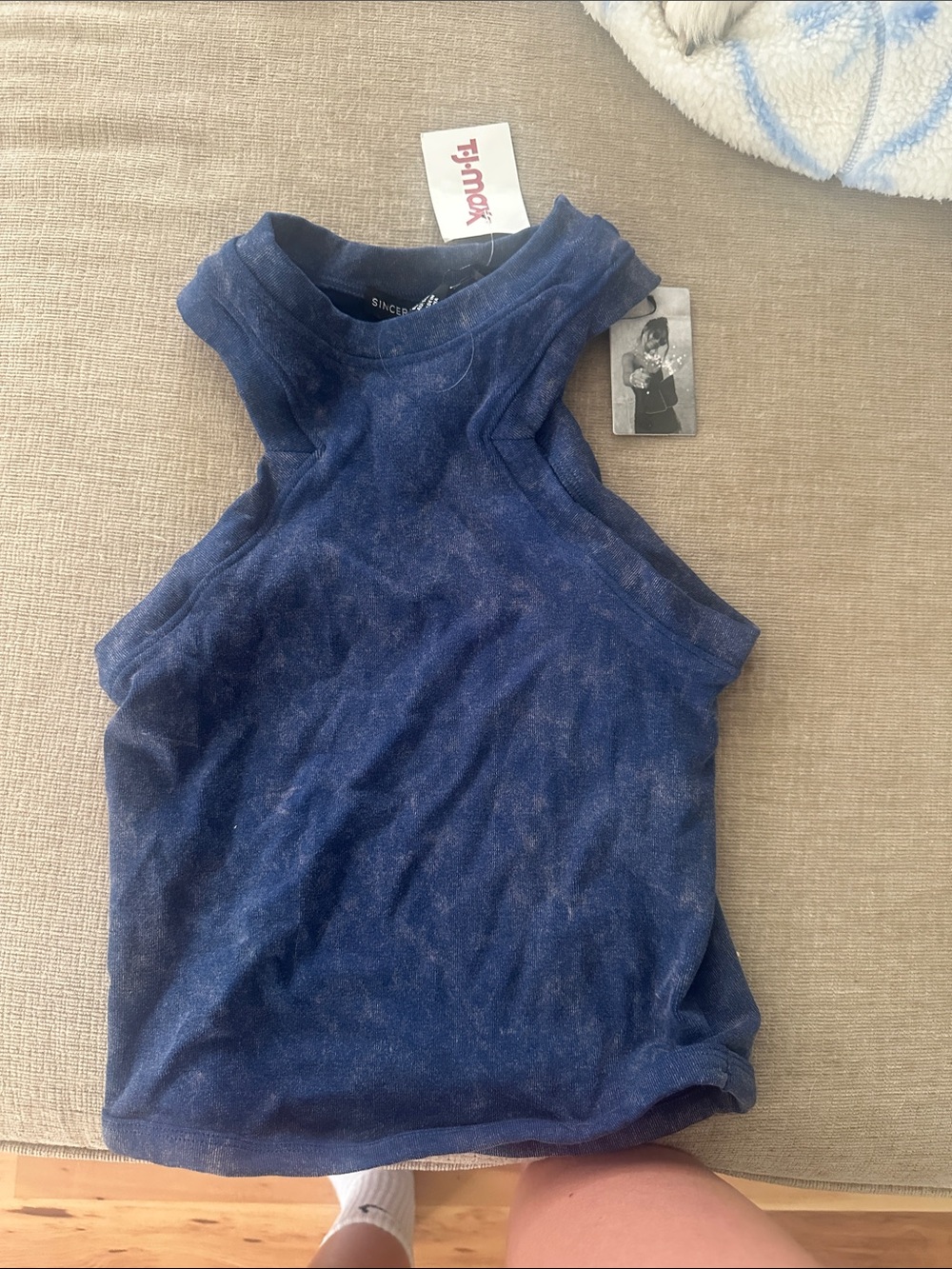 Sincerely Jules Navy Blue Sleeveless Tank Top